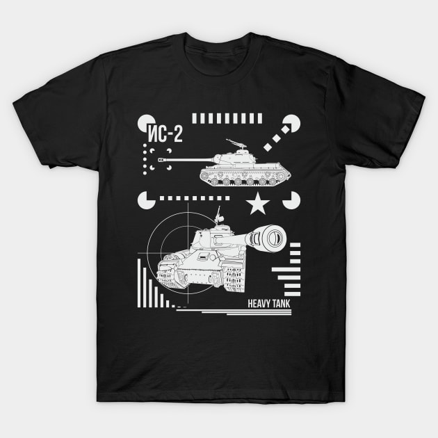 Soviet heavy tank IS-2 T-Shirt by FAawRay